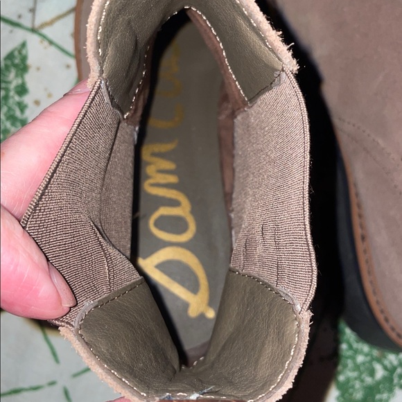 SAM EDELMAN SUEDE BOOTS BOOTIES PULL ON CHUNKY SIZE 8 - Picture 9 of 9